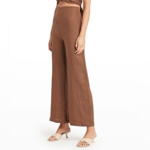 Faithfull the Brand
Ottavio High-Waist Wide-Leg Linen Pants Size 2